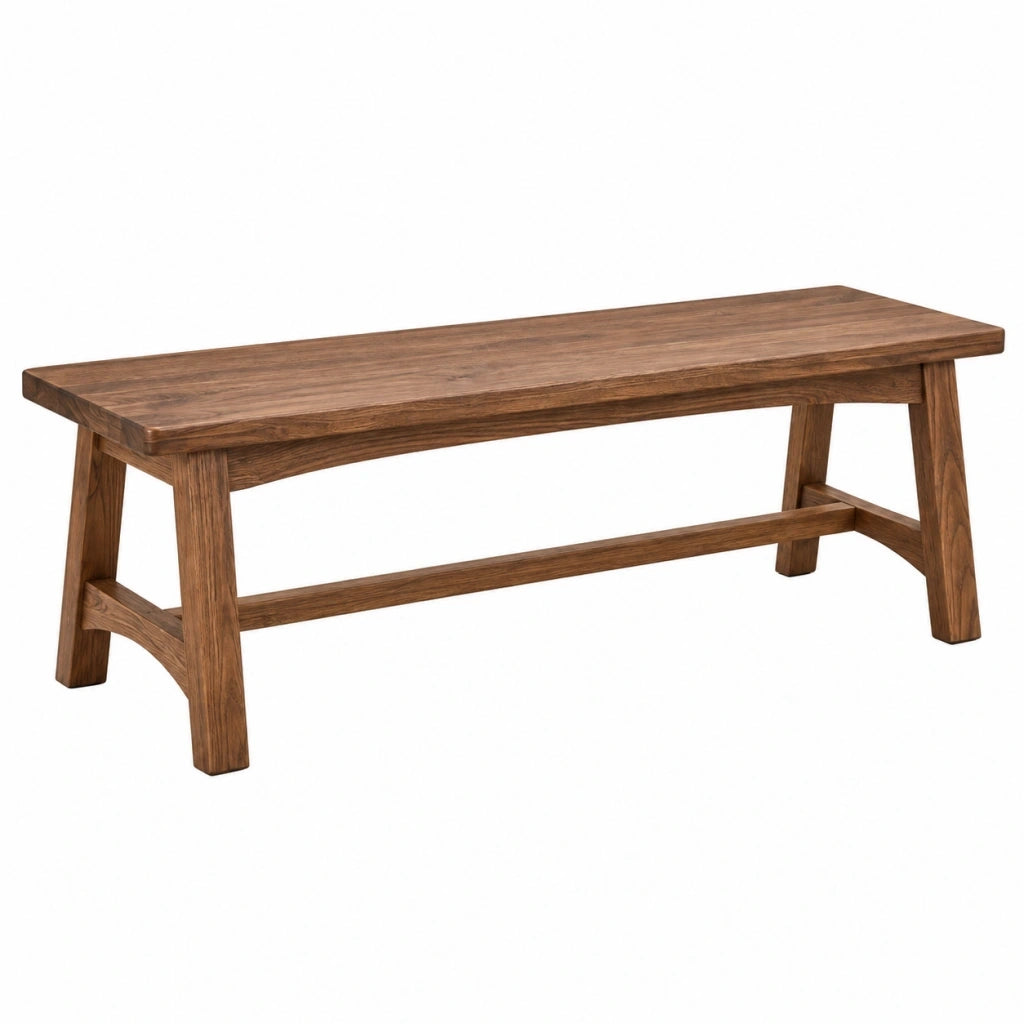 Panca da ingresso 120 x 35 x 45 cm in legno marrone - stile rustico